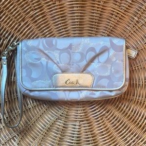 COACH wristlet purse with iconic C print
